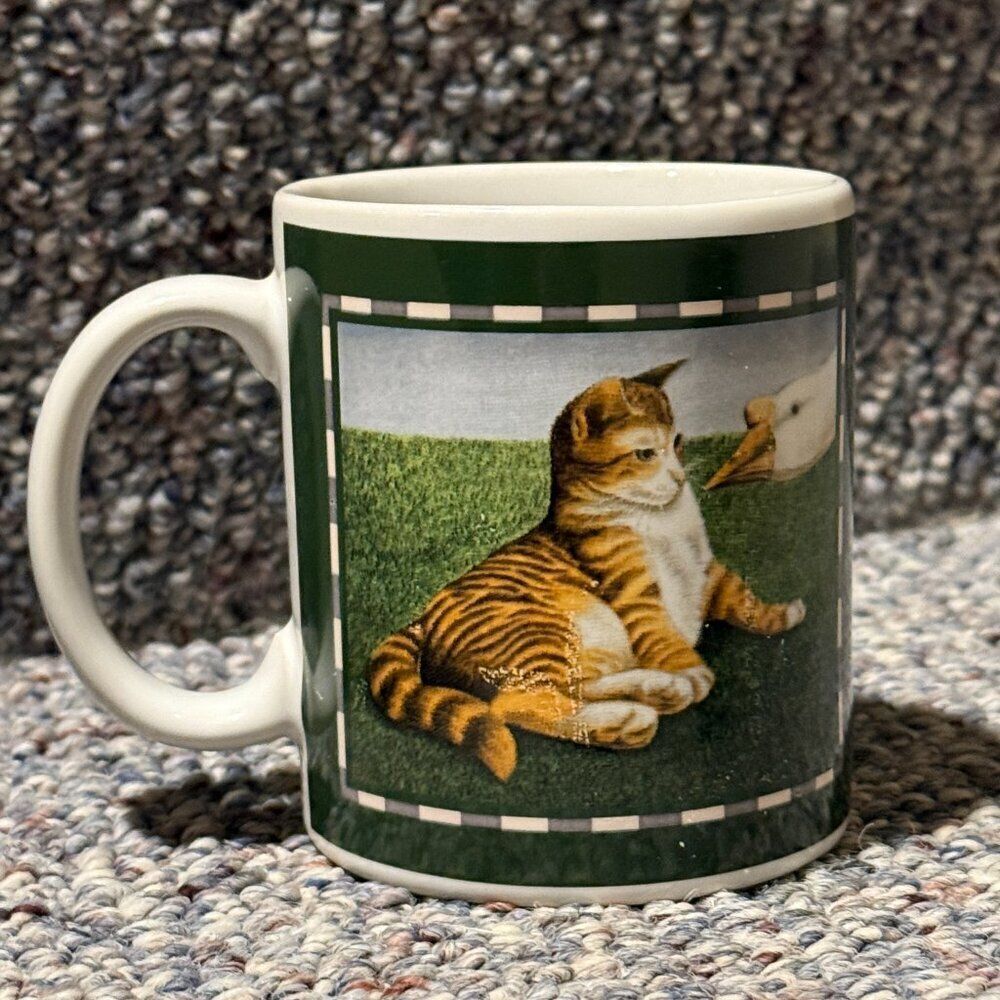 Vintage 1991 Vandor Herrero Cat and Goose Collector Mug